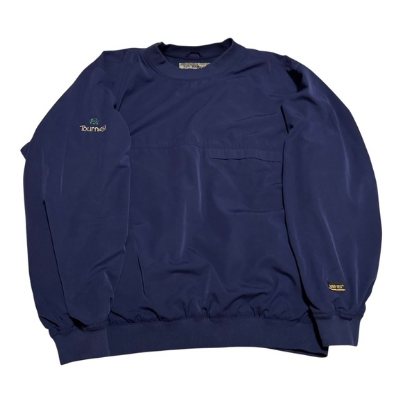 Vintage Tourney Goretex Golf Polyester Navy Blue Windbreaker Men's Large - Picture 1 of 8